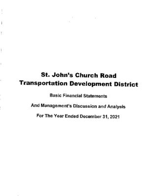 thumbnail of 2021 ST. JOHN’S CHURCH ROAD TDD AUDIT REPORT