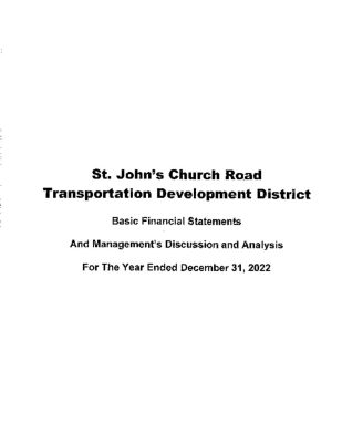 thumbnail of 2022 ST JOHN’S CHURCH ROAD TDD AUDIT REPORT